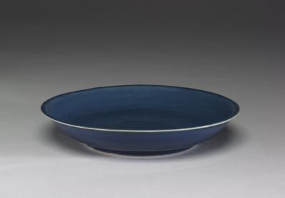 图片[2]-Dish with coblat blue glaze, Ming dynasty, Jiajing reign (1522-1566)-China Archive